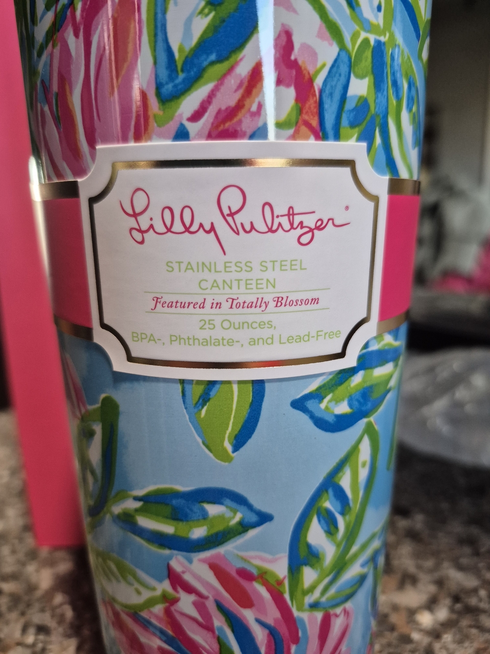 Lilly Pulitzer Totally Blossom Floral Stainless Steel Canteen - Picture 3 of 5